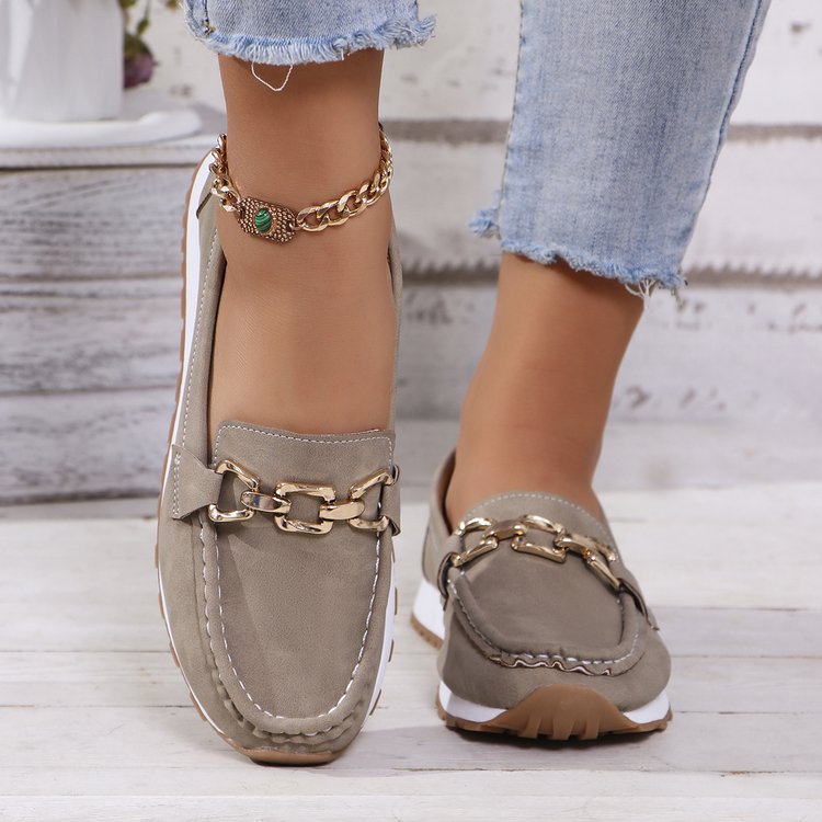 Women's Round-Toe Slip-on Platform Casual Shoes