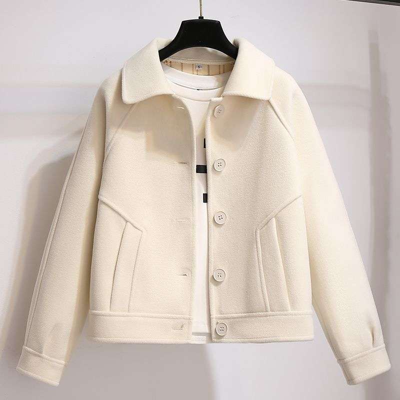 Women's Retro Fashion Short Loose Wool Coat