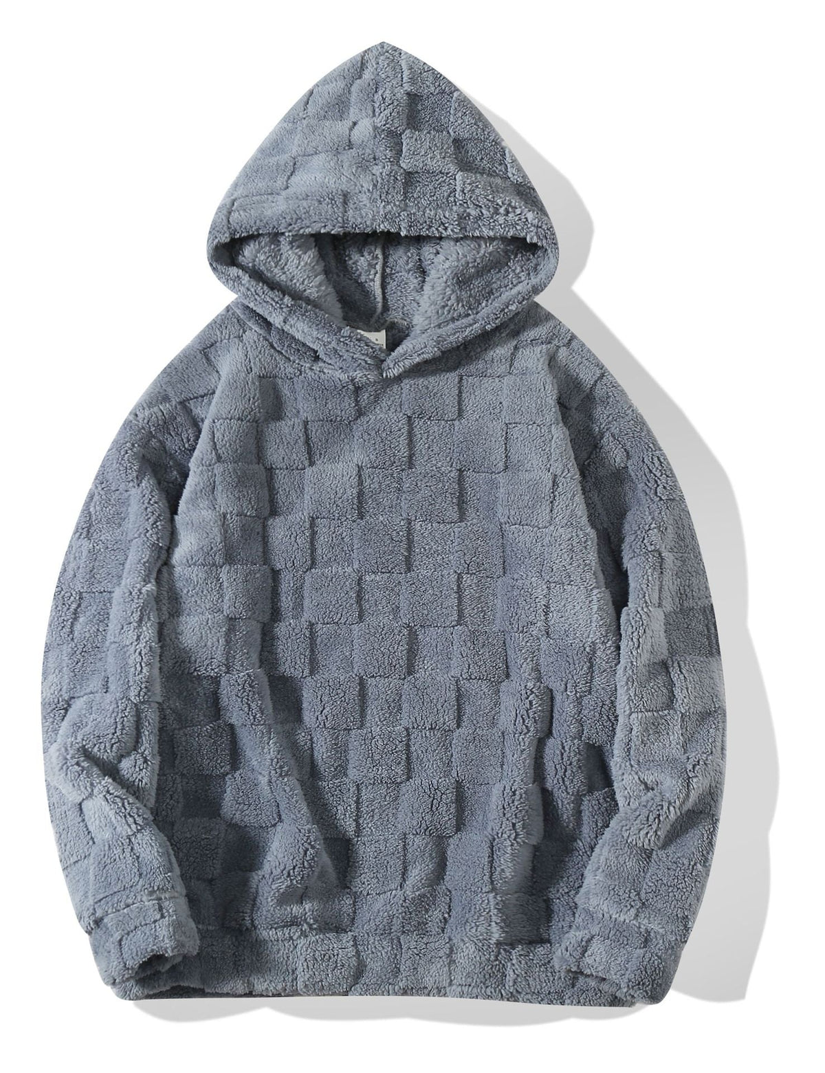 Men's Plaid Loose-fit Hooded Sweatshirt