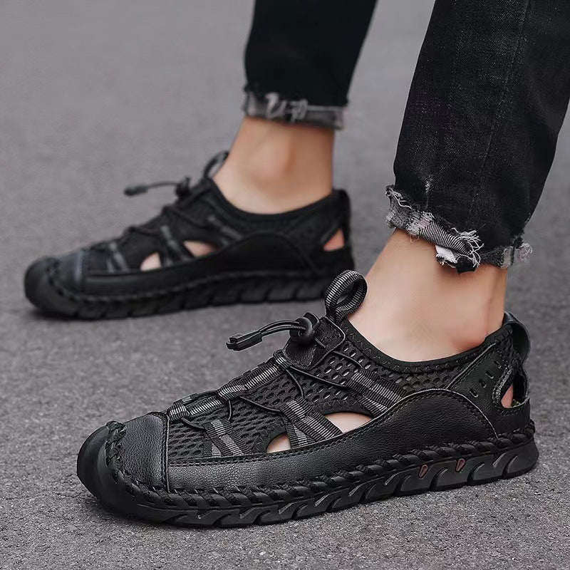 Hand Stitched Beach Sandals with Anti-collision Toe