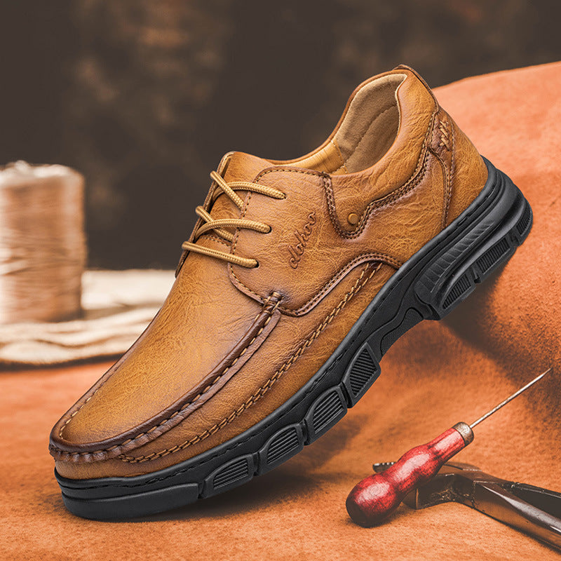 Men's Handmade Stitching Casual Leather Shoes