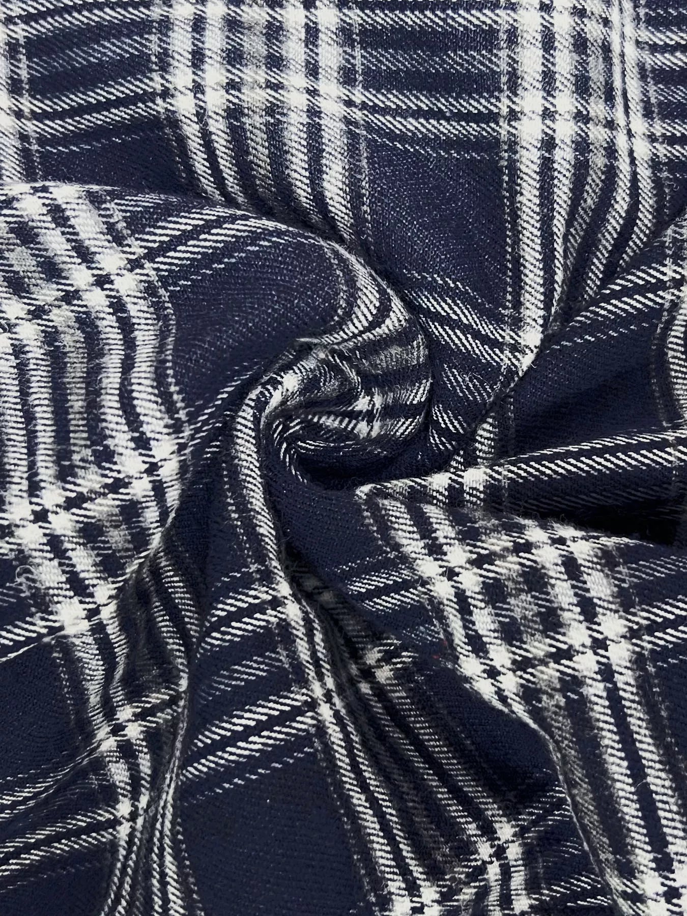 Plaid Drawstring Wide Leg Pants