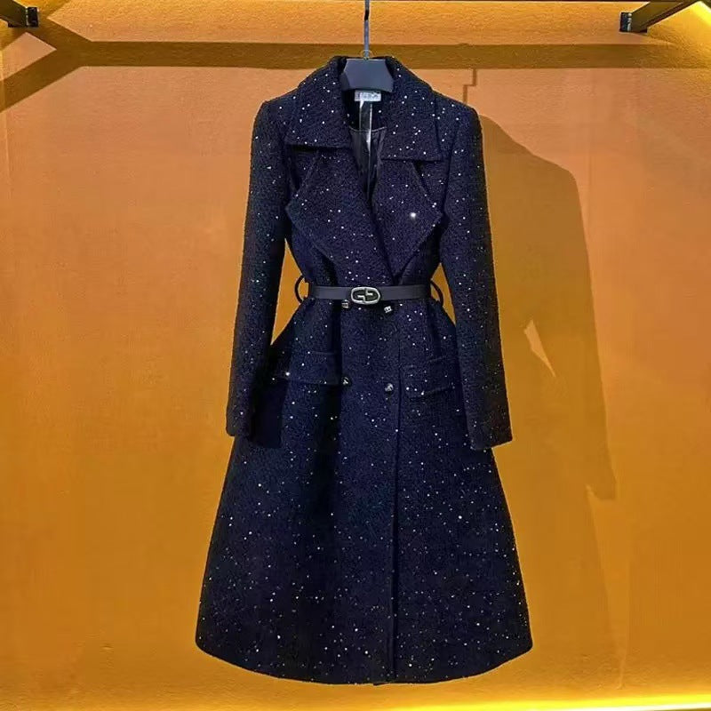 Slim-fit Fashionable Light-luxury Mid-length Coat