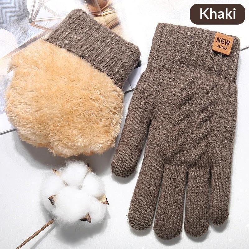 Fall And Winter Touchscreen Gloves For Men With Fleece Lining