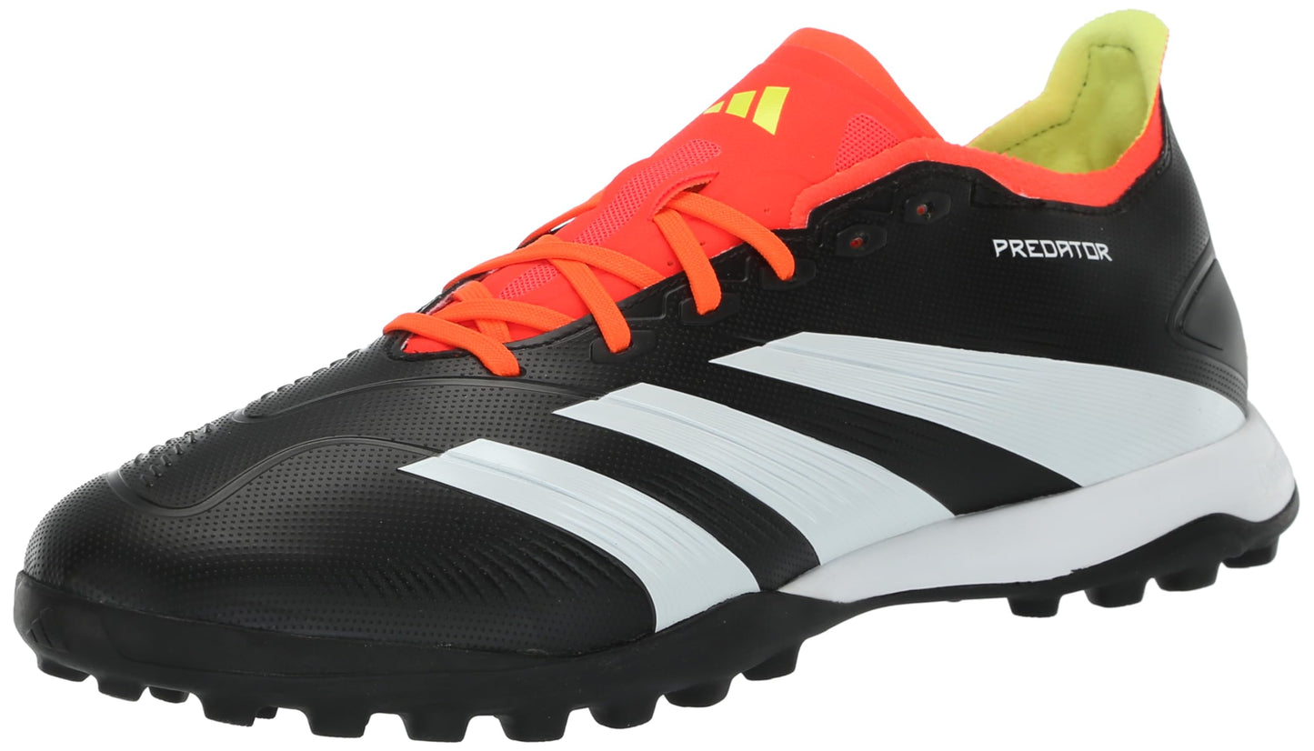 adidas Unisex Predator 24 League Low Turf Sneaker Black/White/Solar Red 4.5 US Men