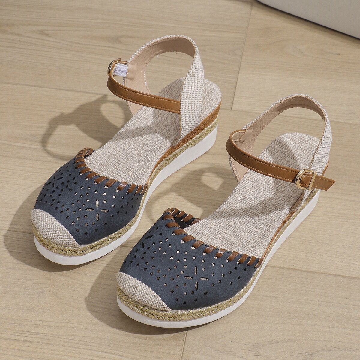 Women's Hemp Rope Platform Wedge Shoes