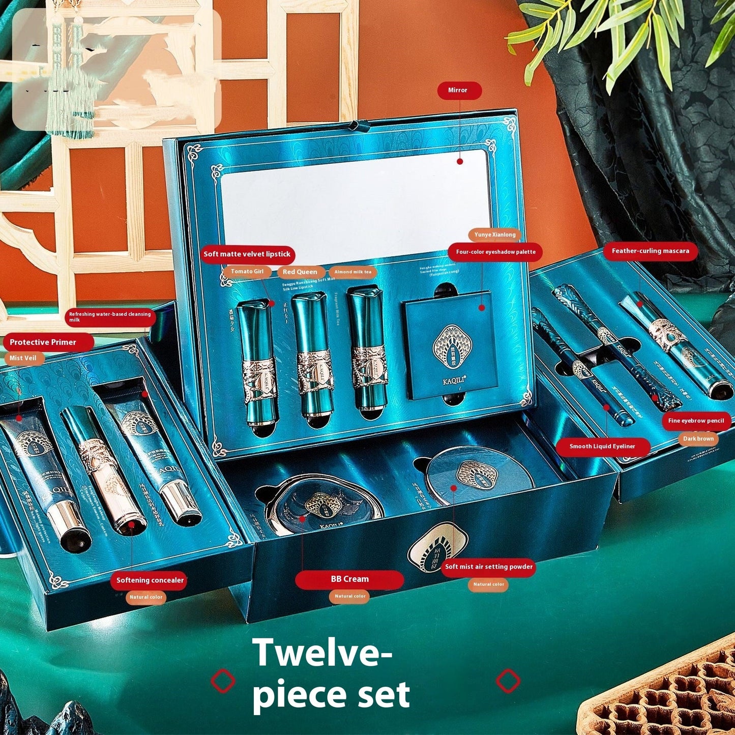 Creative Portable Home Makeup Kit Set Of 12 Pieces