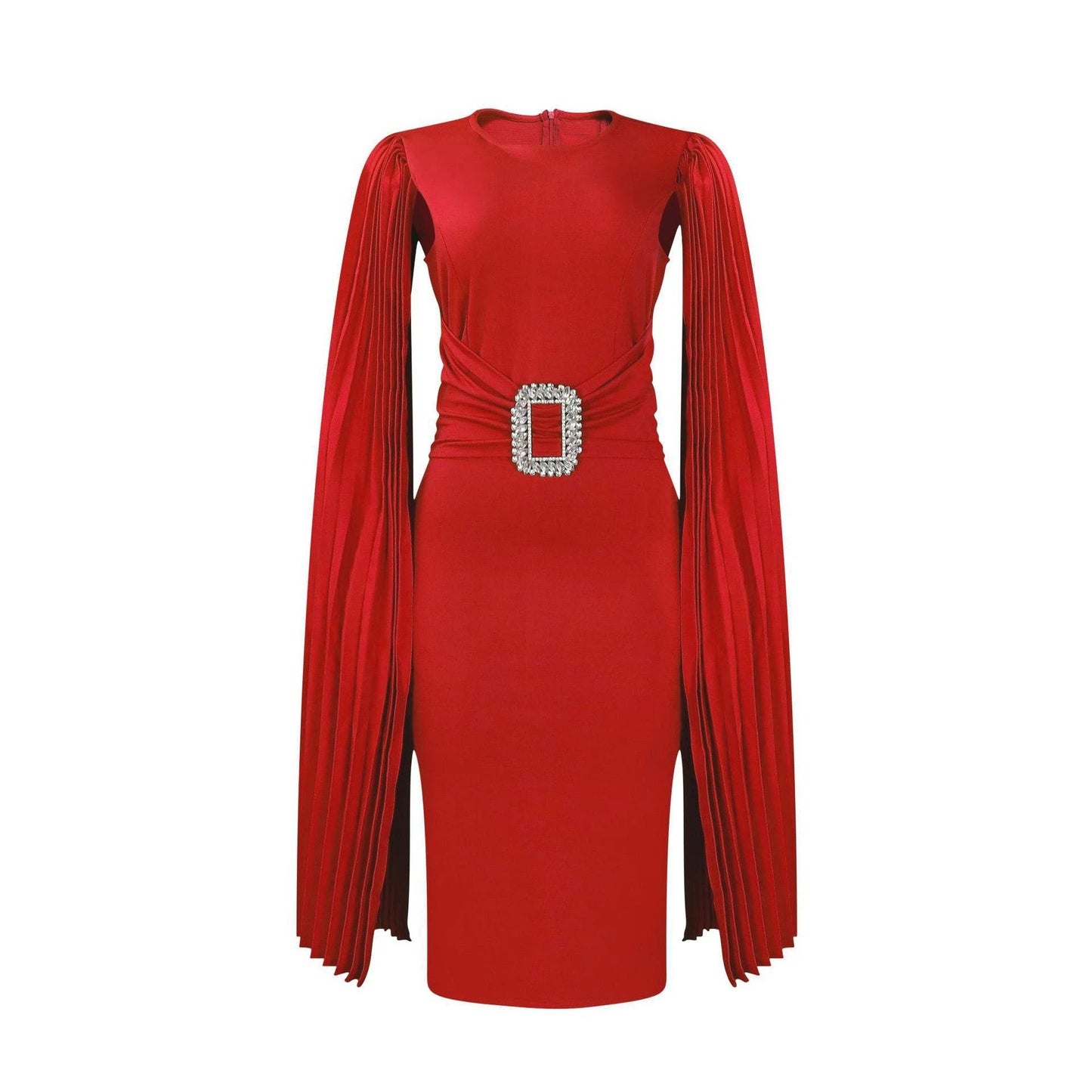 Solid Color Sheath Plus Size Dress