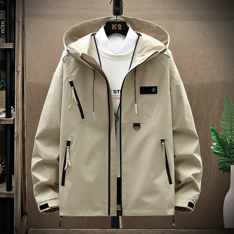 Men's Waterproof Windproof Hood Shell Jacket