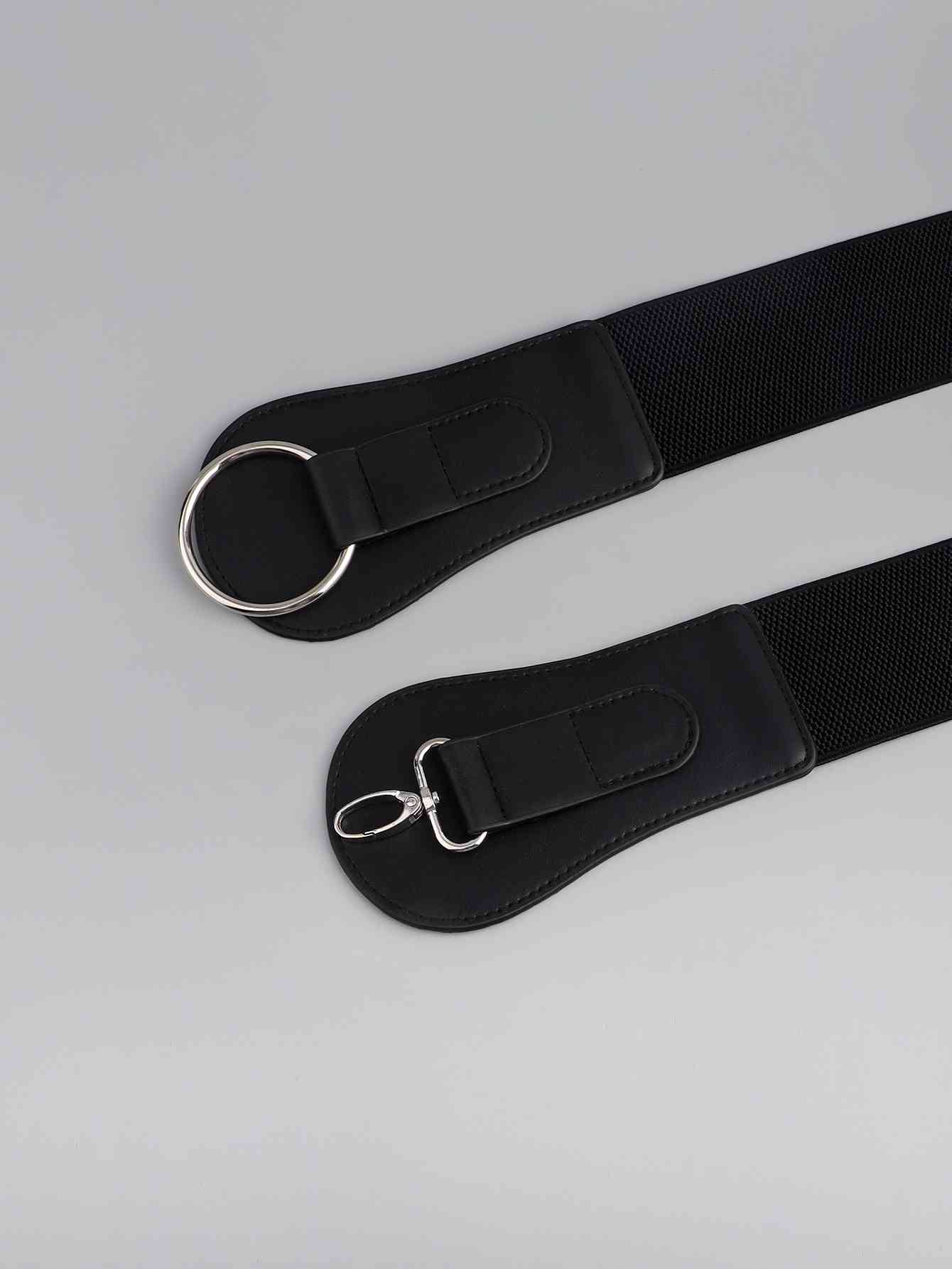 Elegant Fashion PU Elastic Wide Belt – Adjustable Comfort Fit See size chart under “more details”