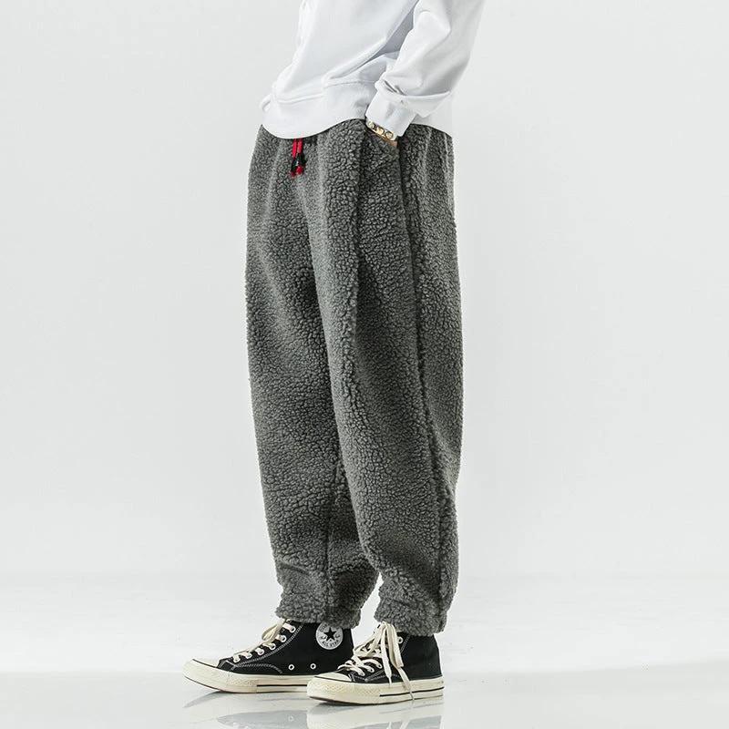 Men's Lamb Wool Warm Harem Sweatpants