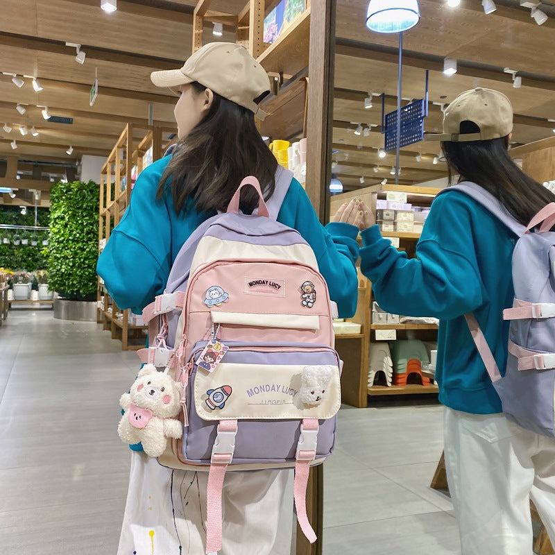 Elementary School Students' Mori All-match Backpack Travel Bag