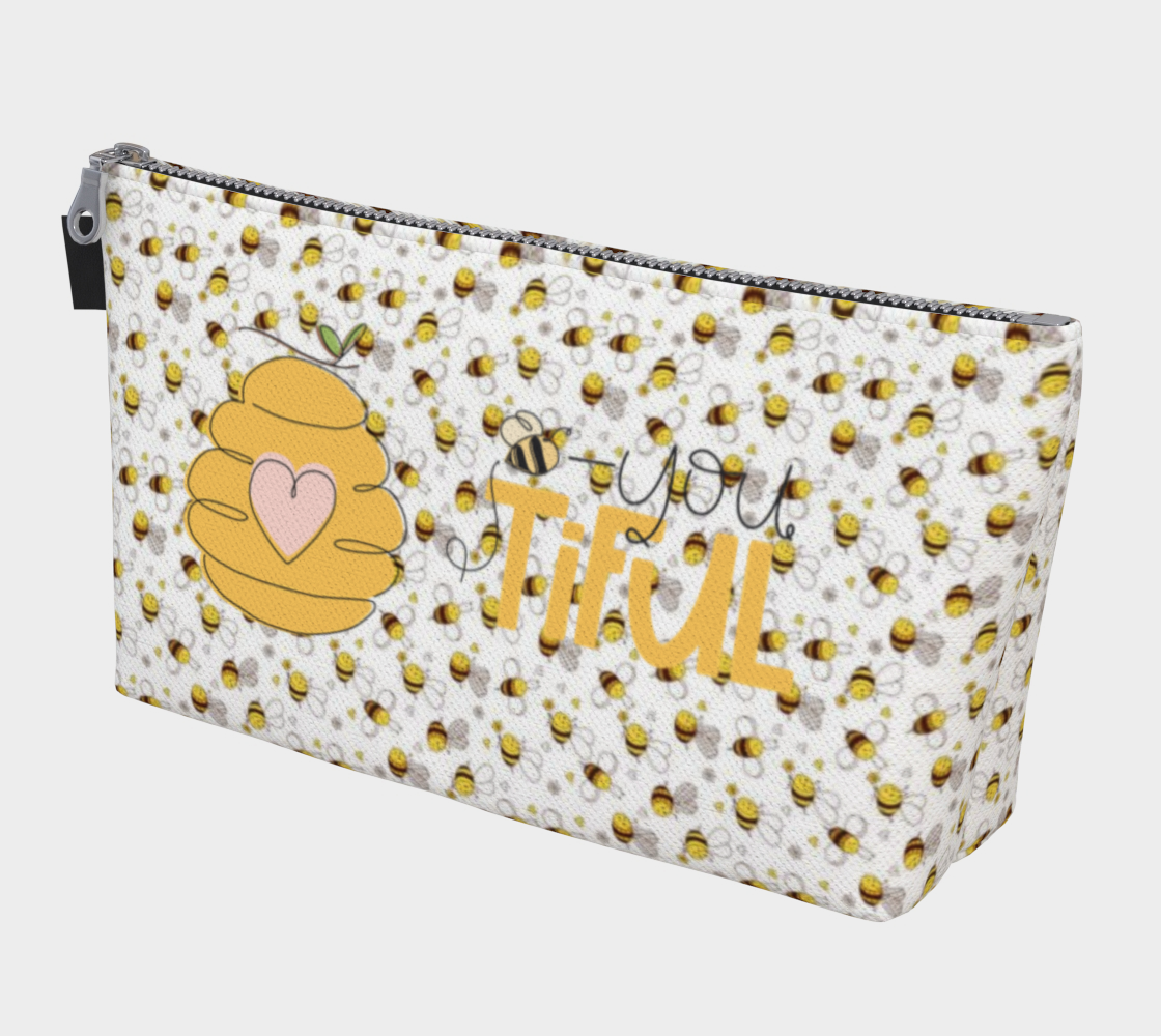 Bee-You-Tiful Honey Makeup Bag with Zipper