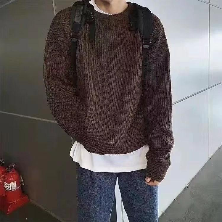 Loose Casual Retro Trendy Underwear Crew Neck Sweater