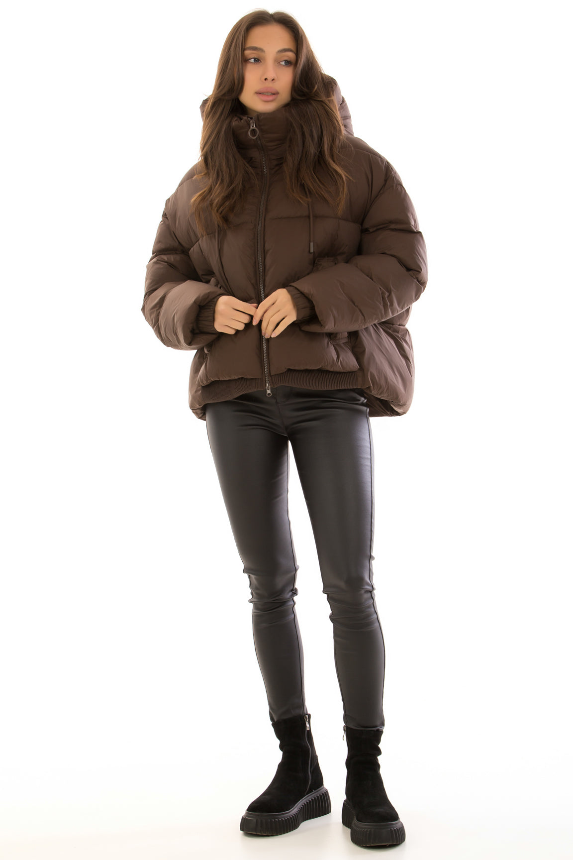 Chaqueta Bio-Down Aislante de Chocolate Oscuro