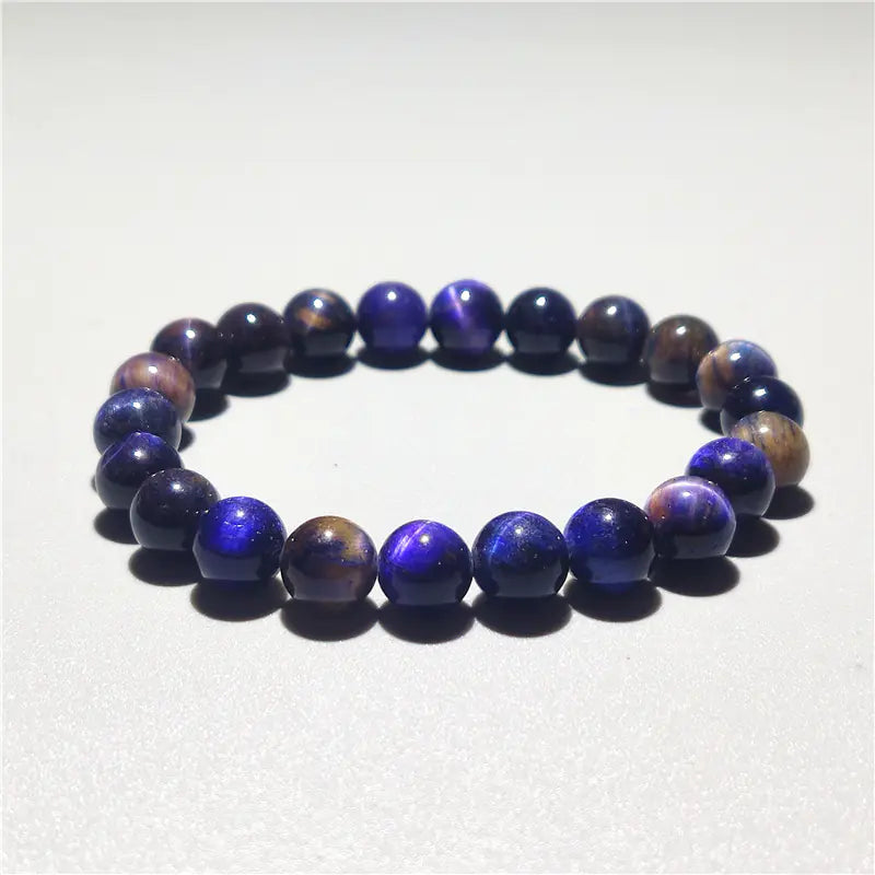 Pulsera Ojo de Tigre Morada Peter, Bola Cielo Estrellado