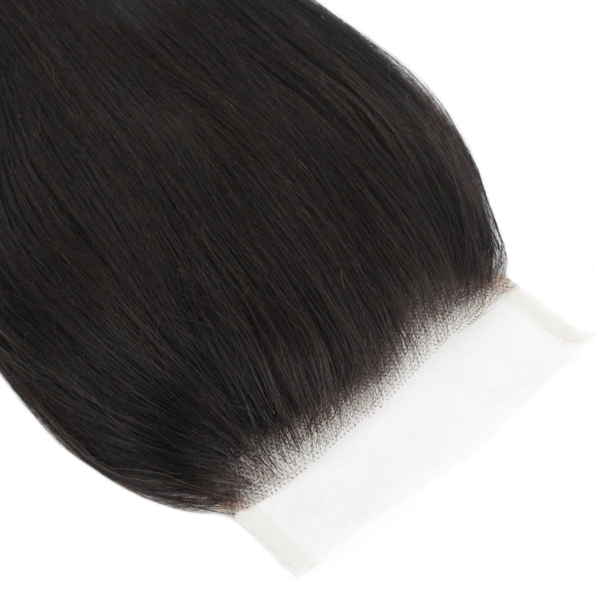 Cierre de cabello humano de encaje transparente liso 5x5