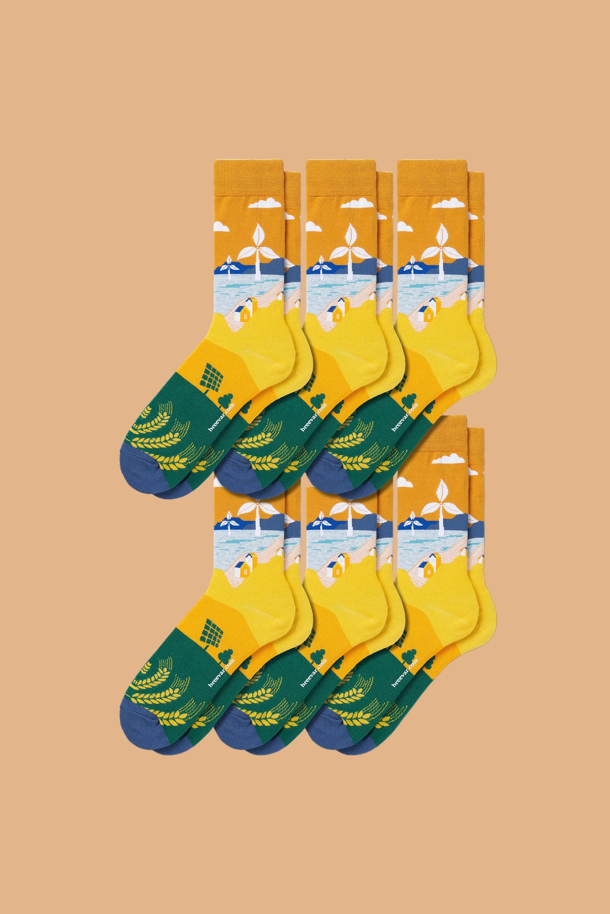 6-Pack Collectible Art Crew Socks – Clean Energy & Climate Action