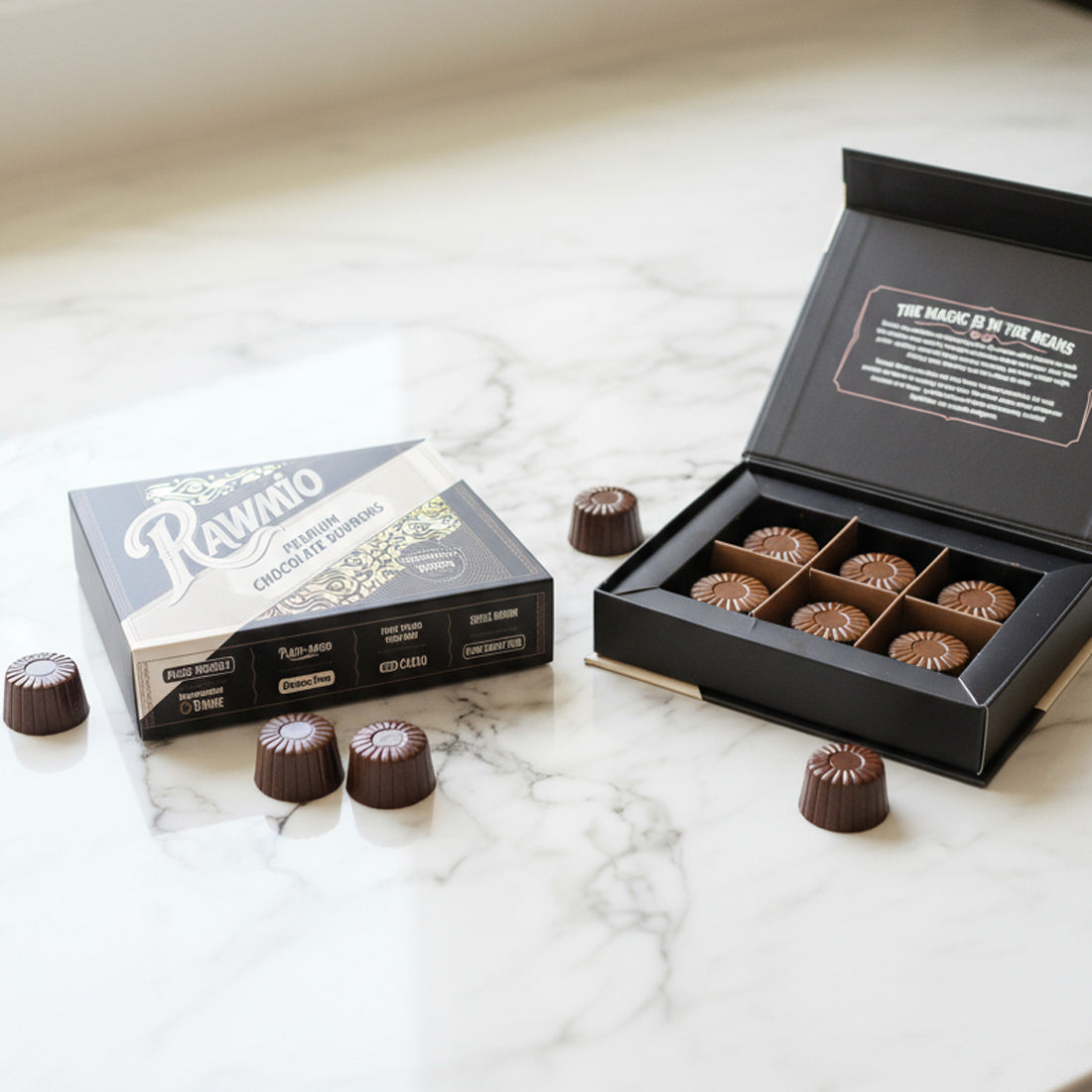 Rawmio 70% Dark Chocolate Bon Bons, 6ea