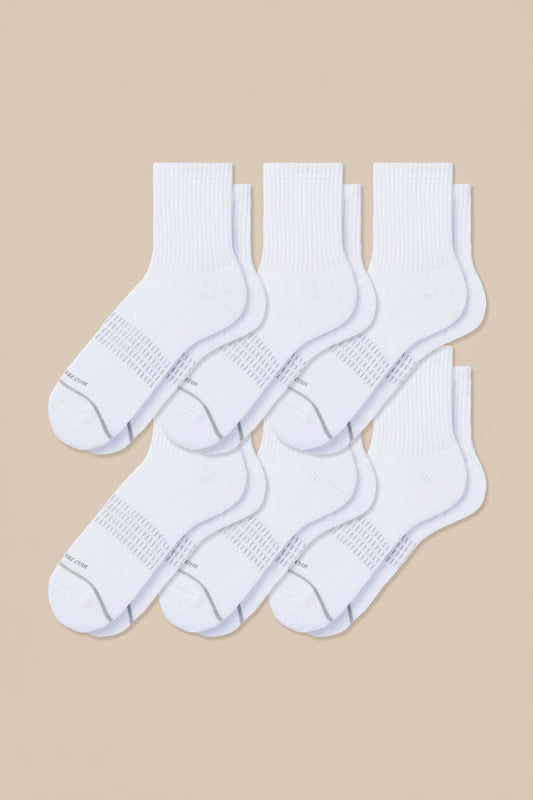 6-Pack Women's 3D Sports Crew Socks