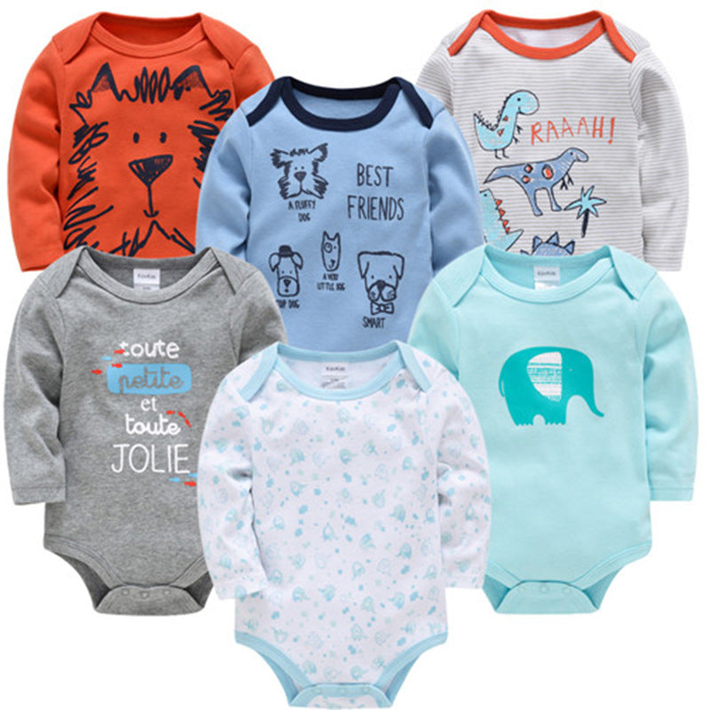 6-Piece Long Sleeve Baby Onesie Set | For Newborns - # BAAA21110068