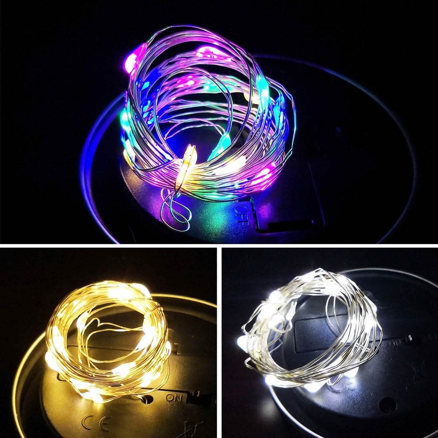 6-Pieces: Solar Powered Mason Jar Lid Lights 20 LEDs