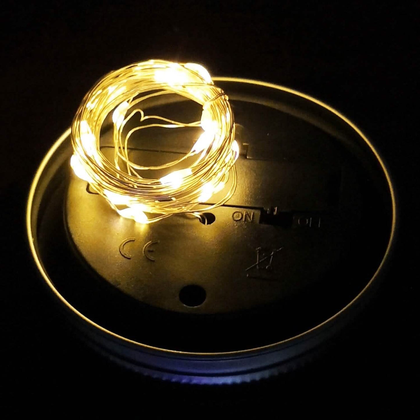 6-Pieces: Solar Powered Mason Jar Lid Lights 20 LEDs