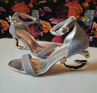 Gold High Heels