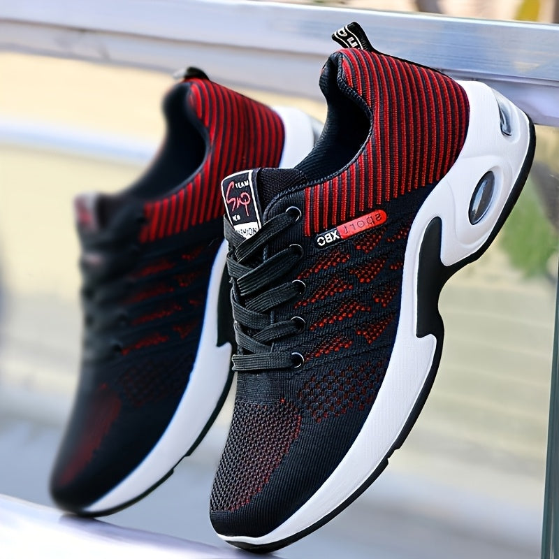 Zapatillas deportivas ligeras azules, blancas y rojas para aventuras
