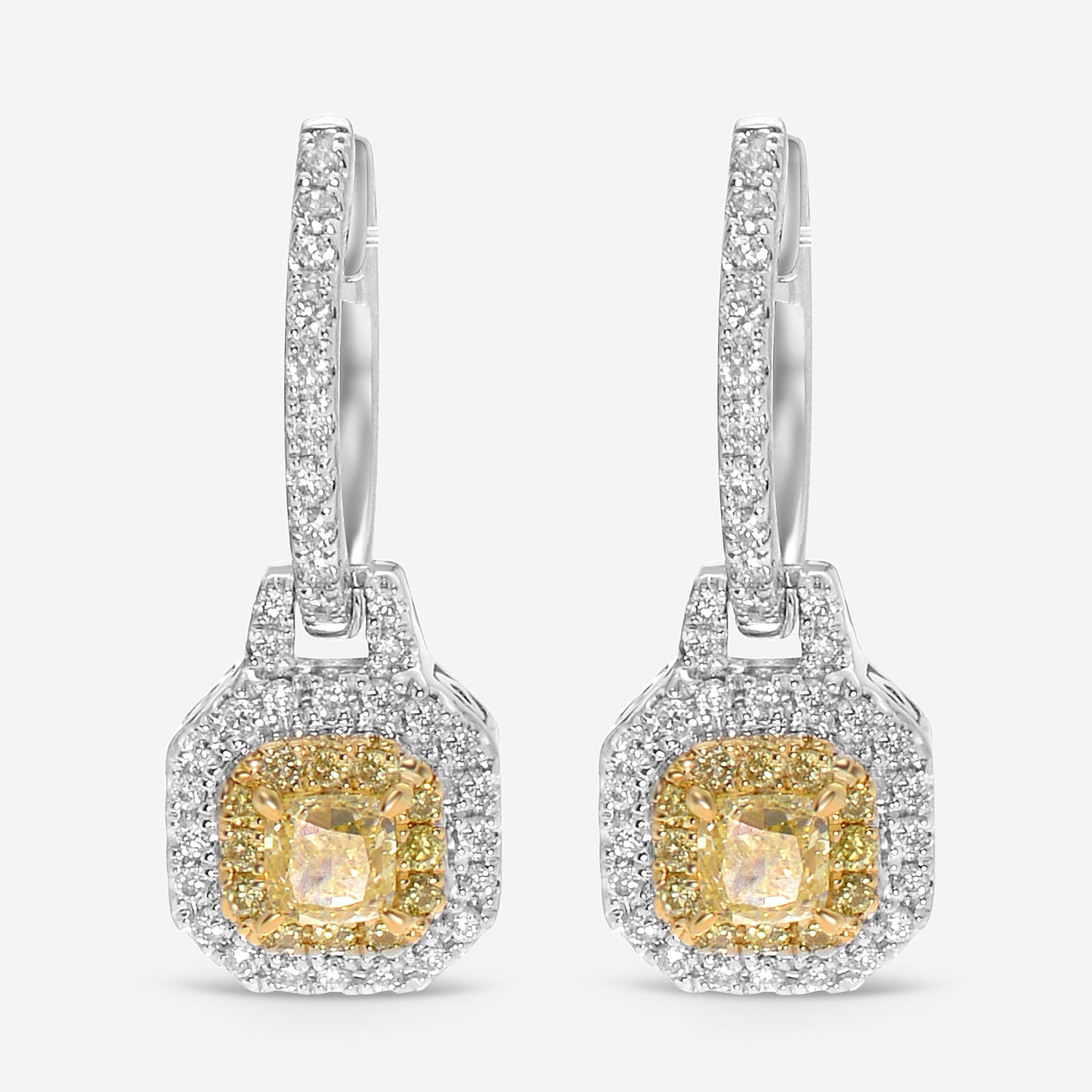 Gregg Ruth 14K White Gold, Diamond 0.60ct. and Pavé Diamonds 0.39ct. tw. Drop Earrings 603855 - GCR/000938