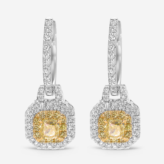 Pendientes colgantes Gregg Ruth de oro blanco de 14K, diamantes de 0.60ct. y diamantes pavé de 0.39ct. tw. 603855 - GCR/000938