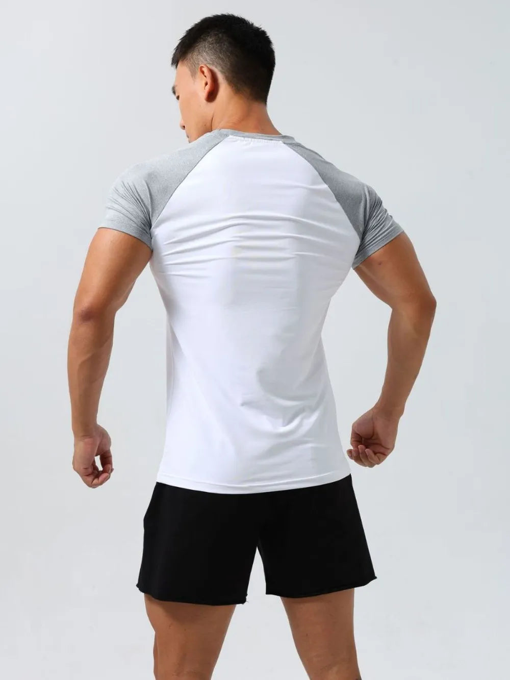 Camiseta de manga corta y cuello redondo de talla grande para hombre