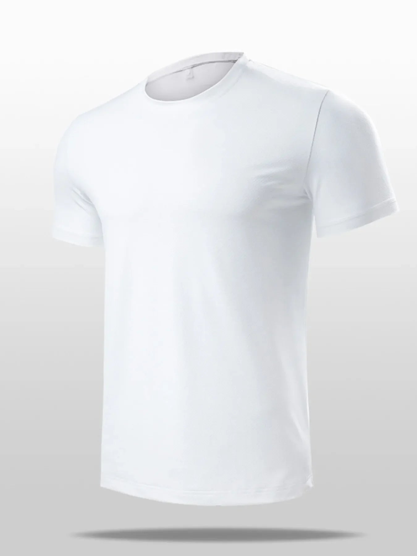 Camiseta activa de manga corta y cuello redondo para hombre