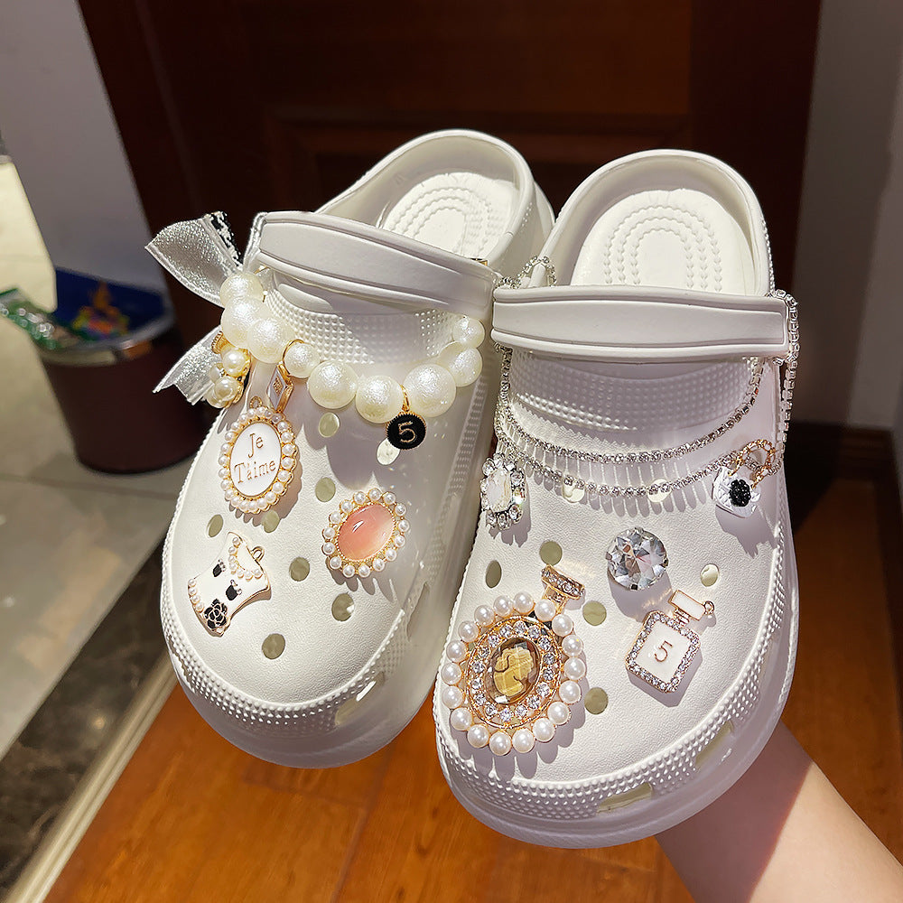 Shoe Buckle Shoes Flower Slippers Sandal Accessories