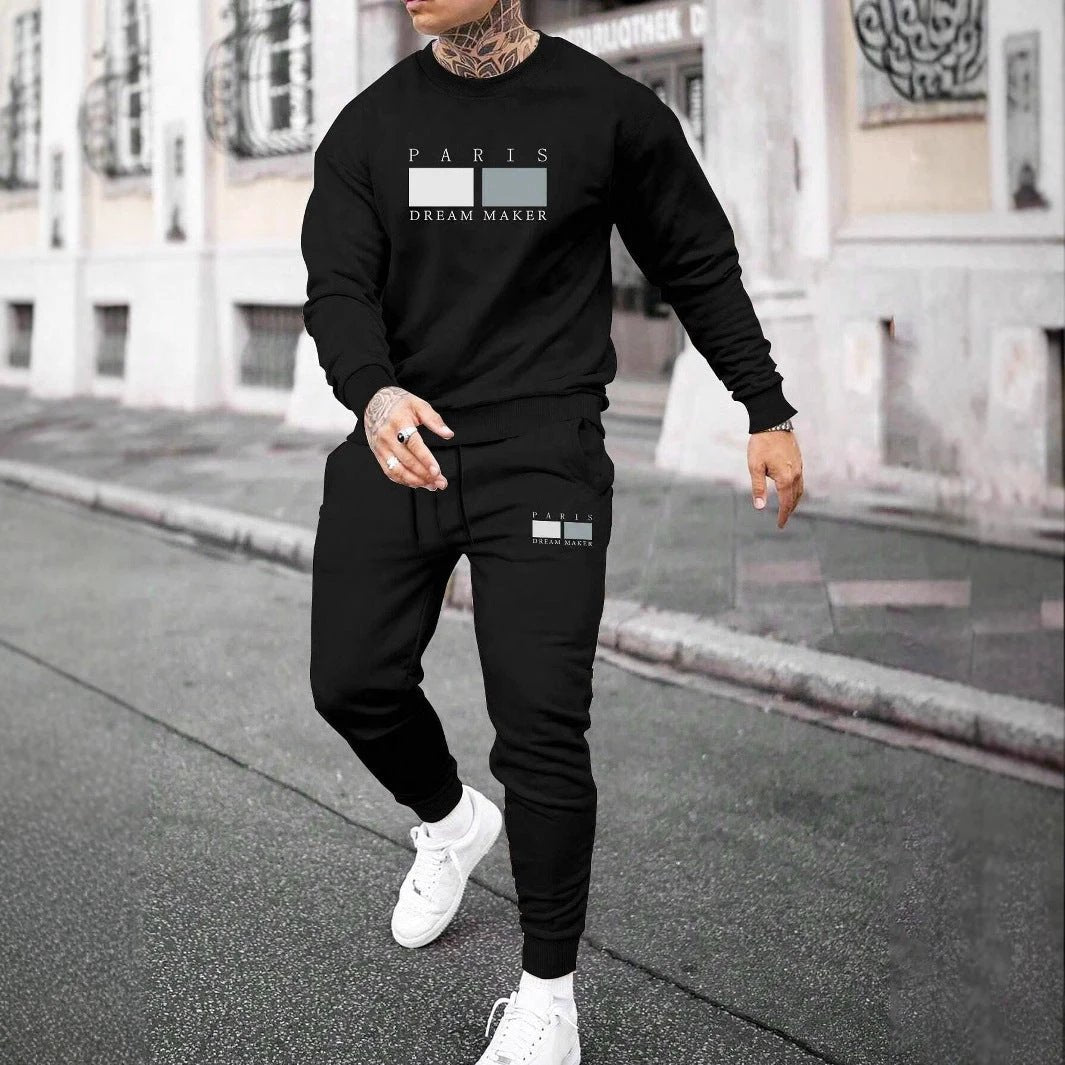 Round Neck Sweater Suit For Men