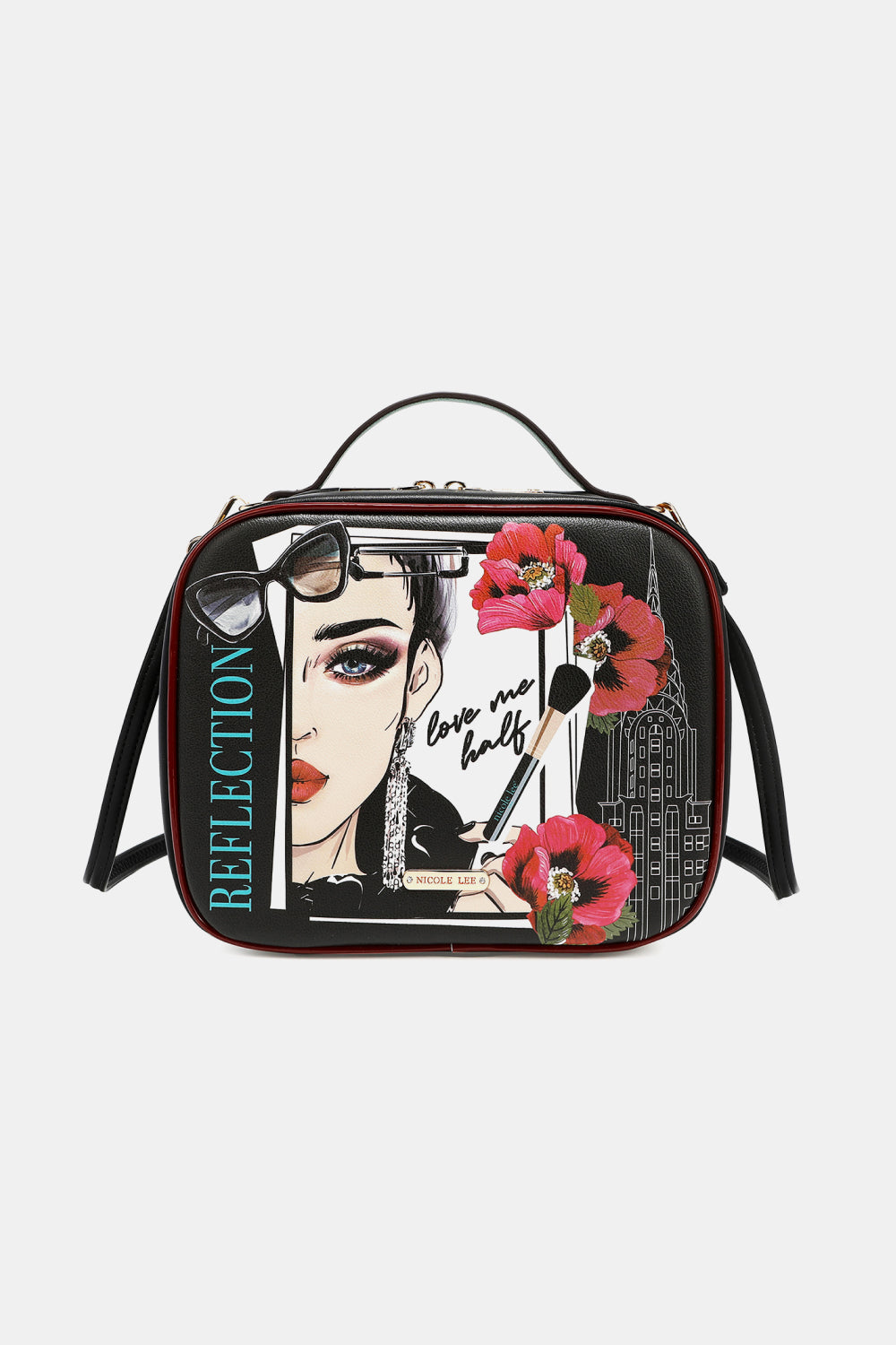 Bolso con estampado de Nicole Lee USA con tres bolsos pequeños