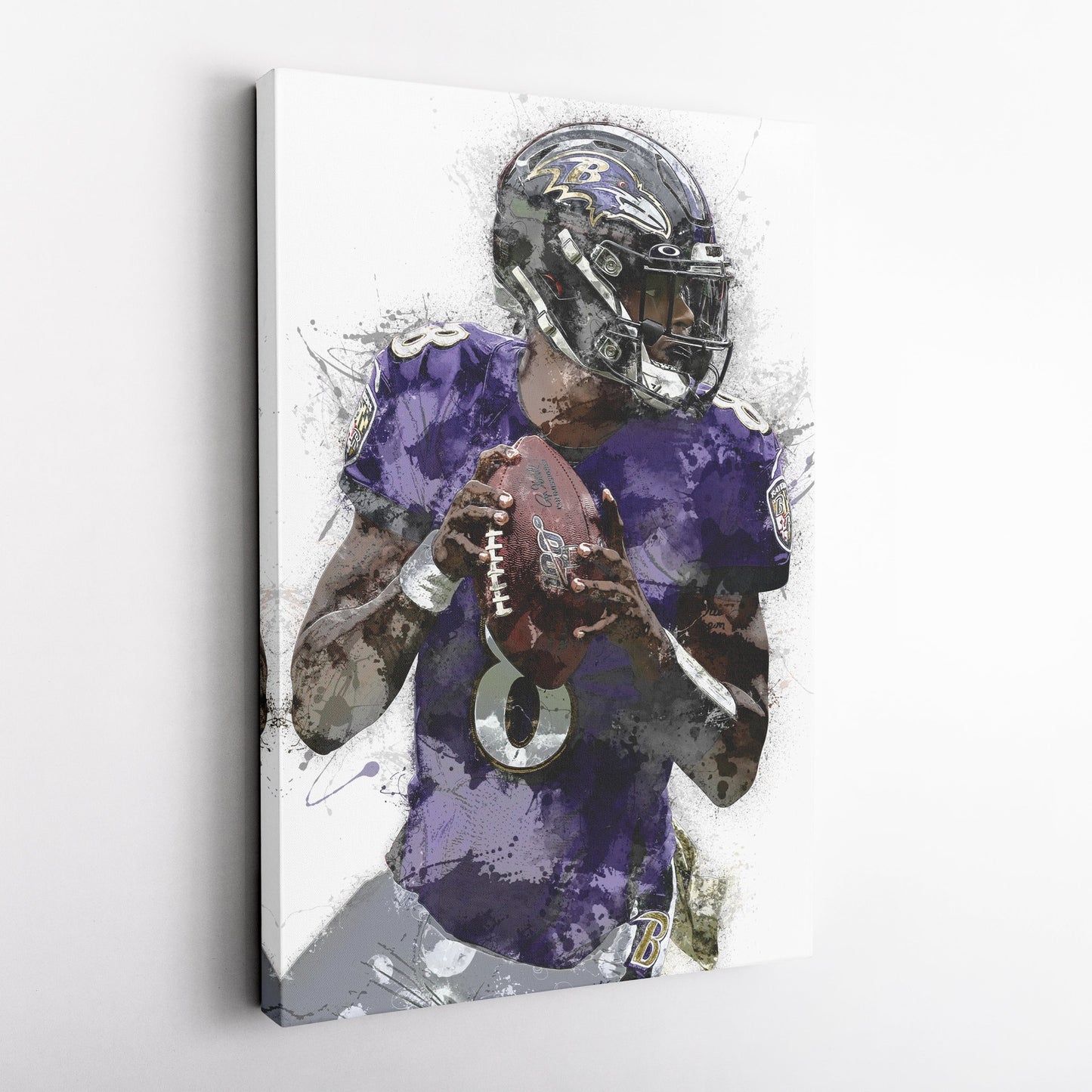 Lienzo de Lamar Jackson – Decoración de Pared de los Baltimore Ravens