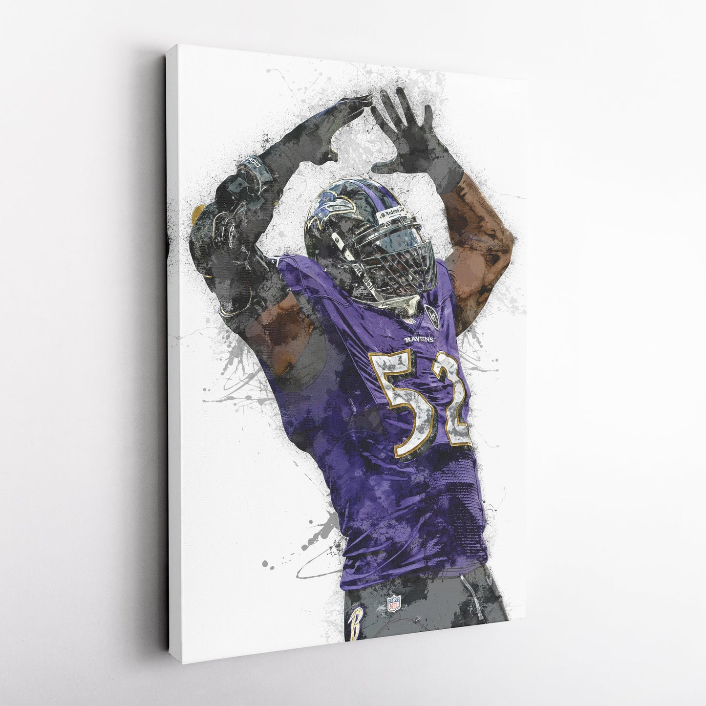 Arte de pared de Ray Lewis - Decoración de pared de los Baltimore Ravens de la NFL