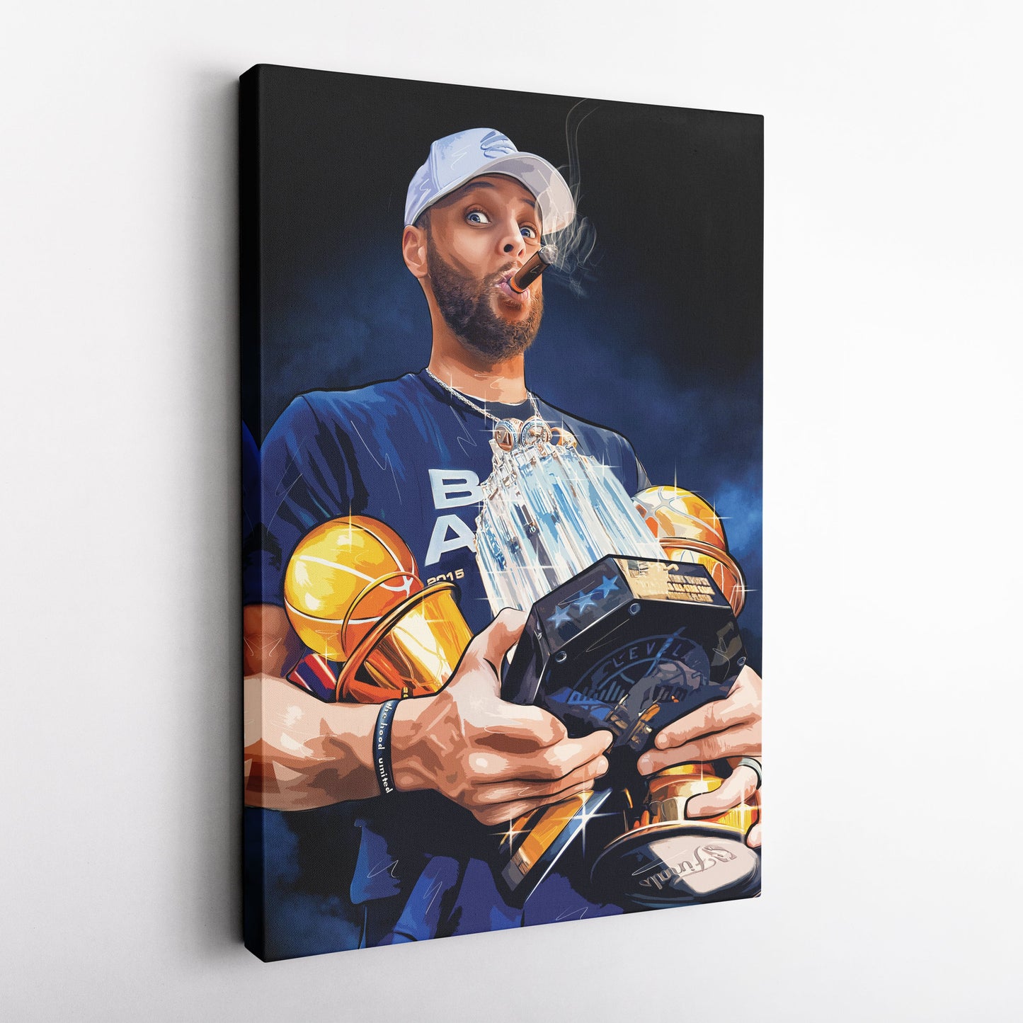 Lienzo de Stephen Curry – Arte de pared de la NBA para decoración infantil