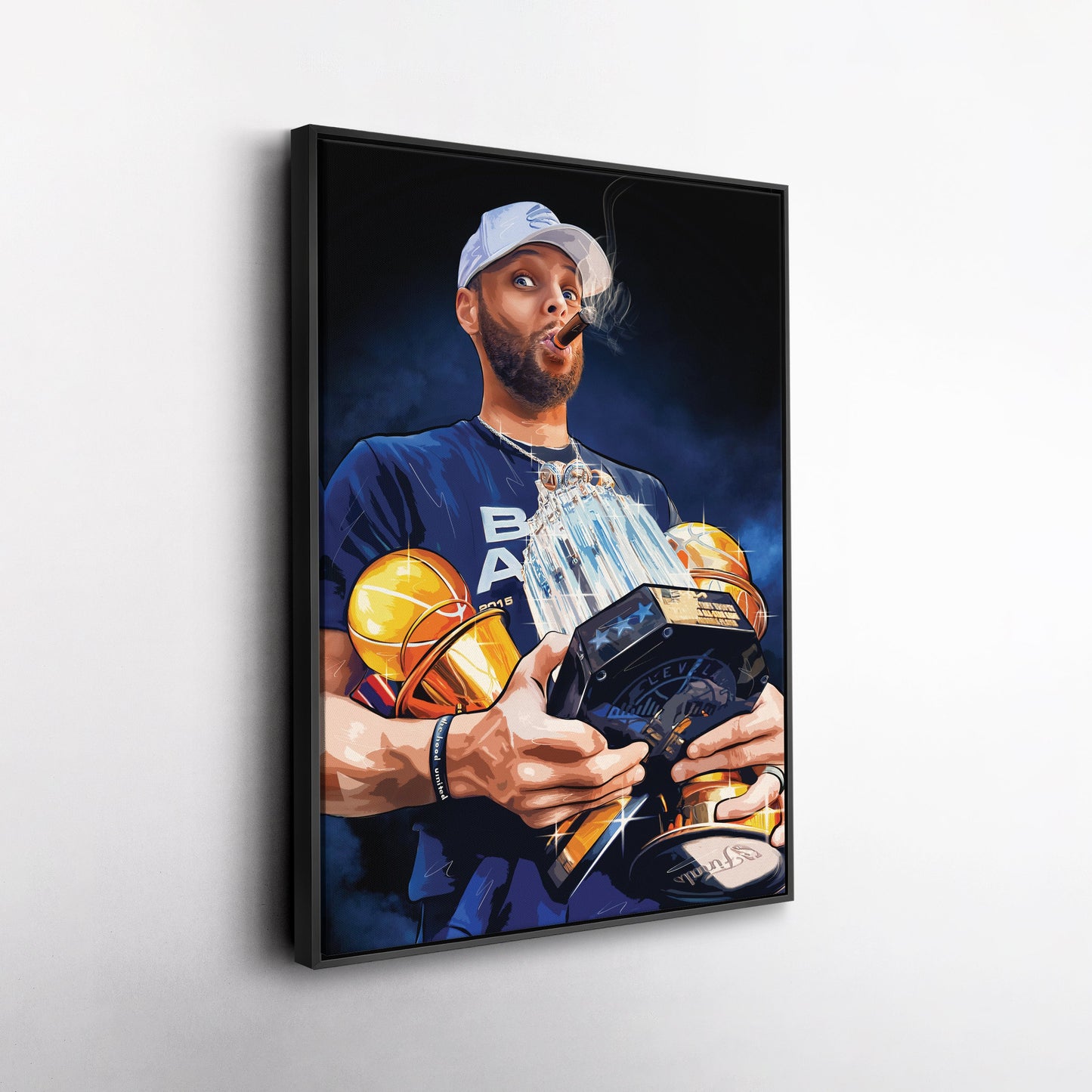 Lienzo de Stephen Curry – Arte de pared de la NBA para decoración infantil