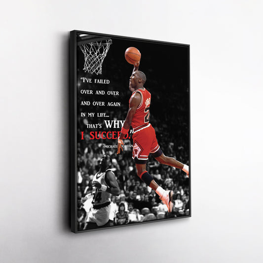 Michael Jordan Quote Canvas – Chicago Bulls Basketball Wall Art for Home Decor