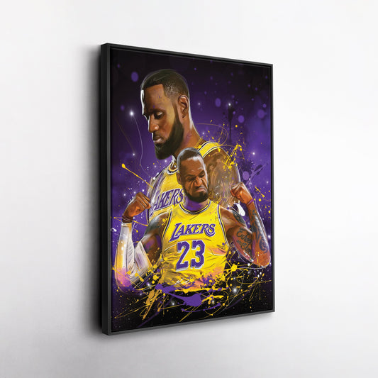 LeBron James Lakers Canvas – NBA Wall Art for Man Cave