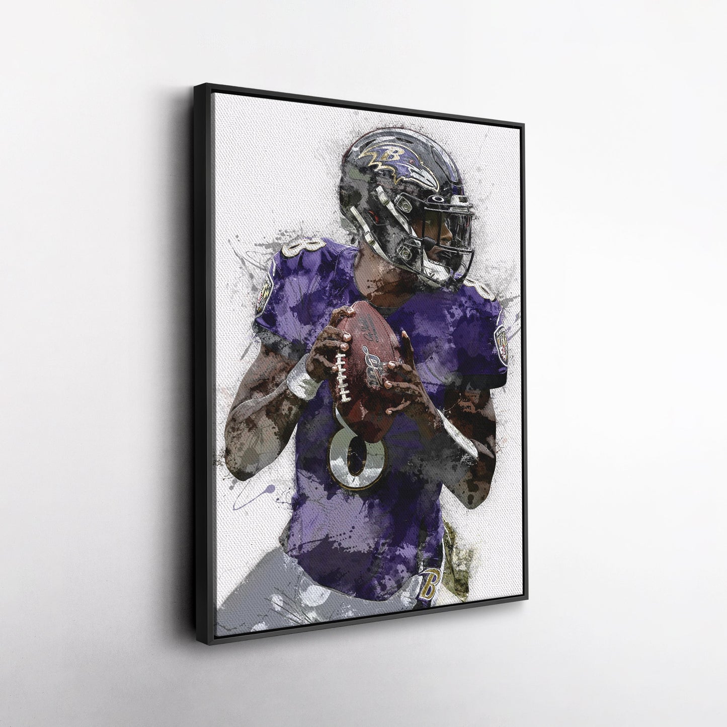Lienzo de Lamar Jackson – Decoración de Pared de los Baltimore Ravens