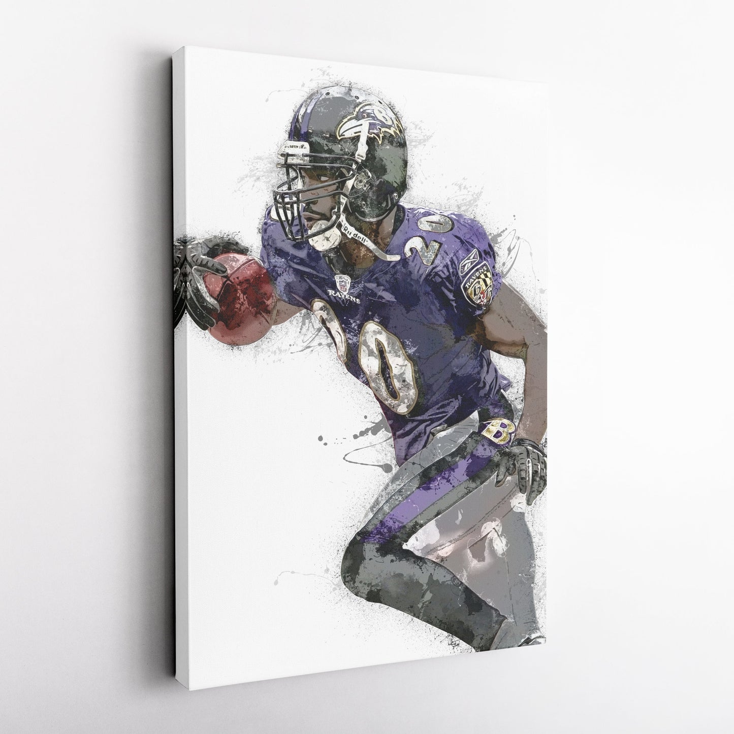 Cuadro en lienzo de Ed Reed - Decoración de pared de los Baltimore Ravens