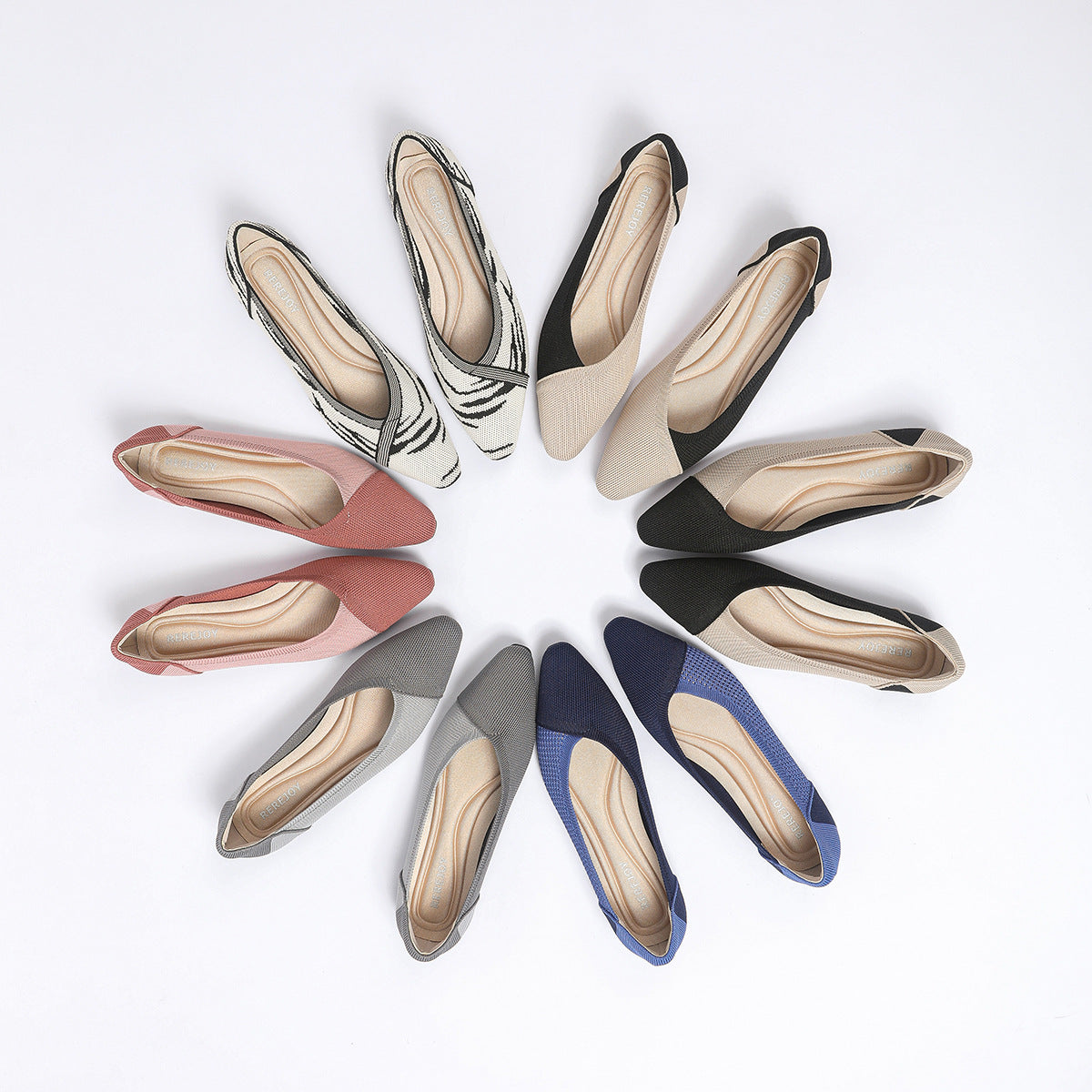 Women's Flying Woven Knitted Flats
