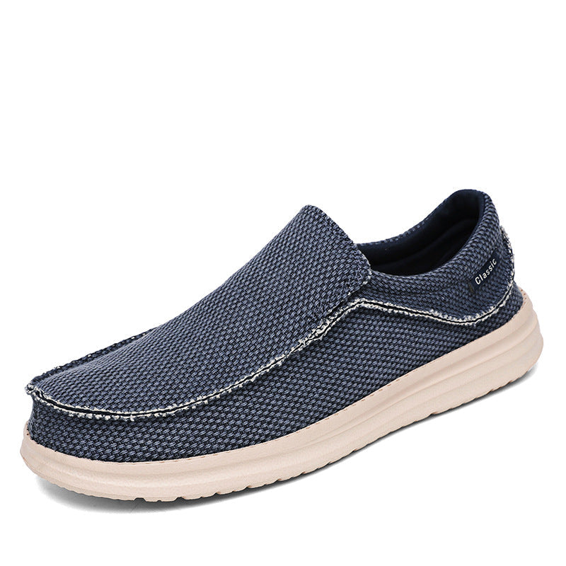 Men's Extended-Size Canvas Slip-On Flats
