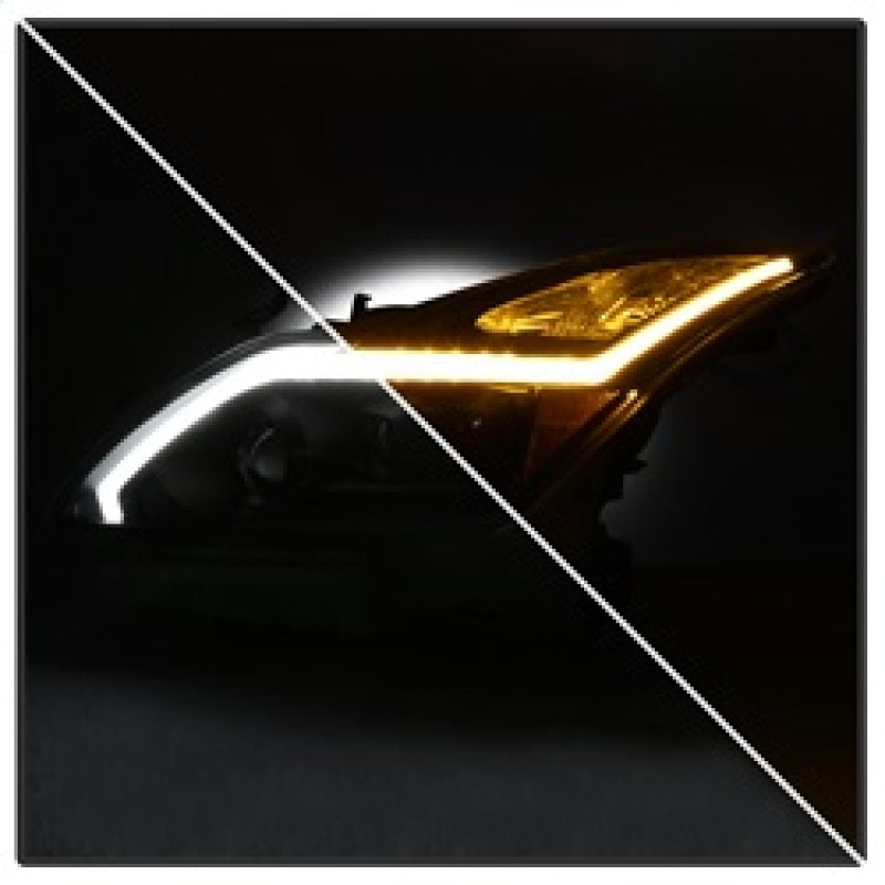 xTune Infiniti G37 Coupé (sin AFS) 08-15 Faros Proyector - Negros PRO-JH-IG3708-2D-LB-BK