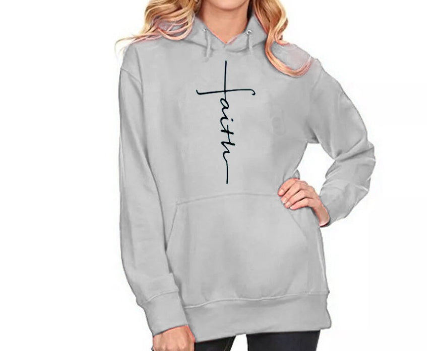 Long-sleeved fleece women's shirt autumn and winter pattern embroidered hooded sweater sports women's clothing