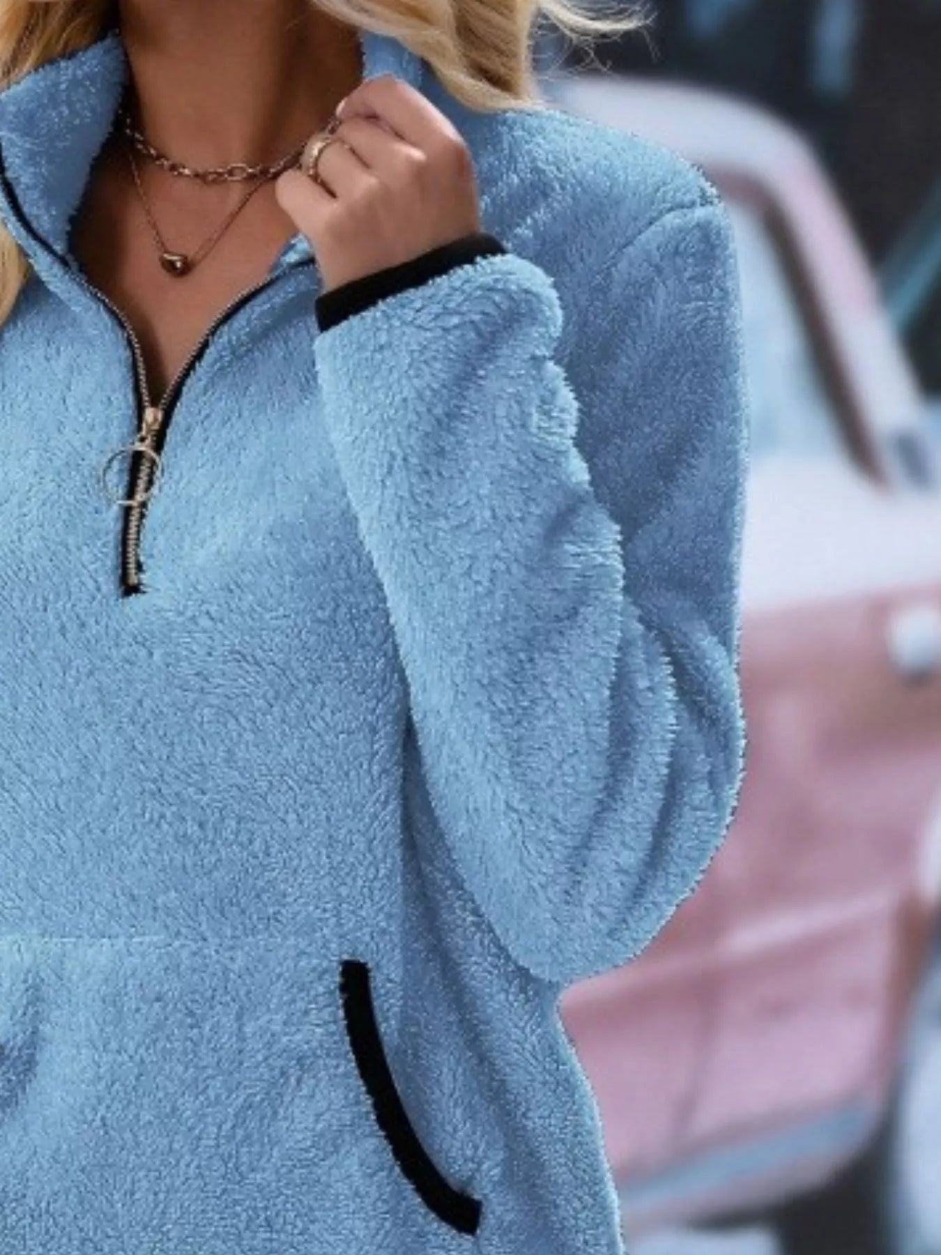 Forro polar PlushZip: Sudadera cómoda de felpa de manga larga