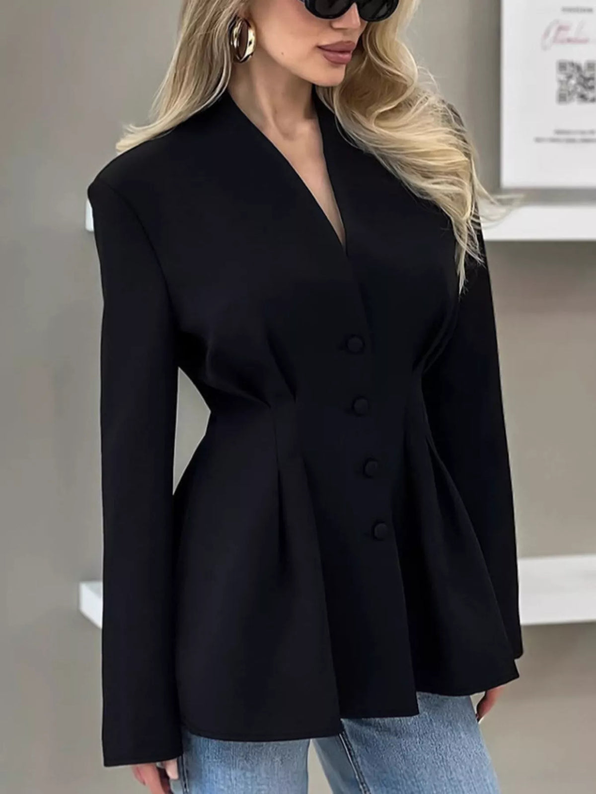 Fitted Button-Down Jacket